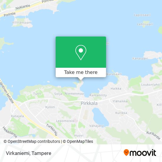 How to get to Virkaniemi in Pirkkala by Bus or Light Rail?