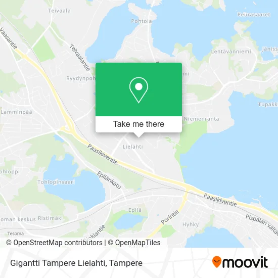 Gigantti Tampere Lielahti map