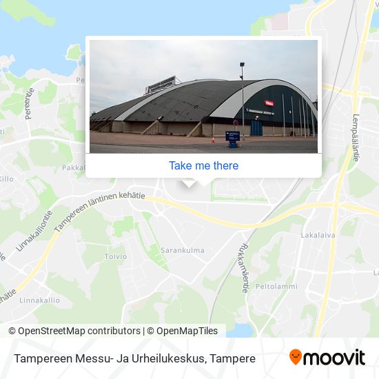 Tampereen Messu- Ja Urheilukeskus map