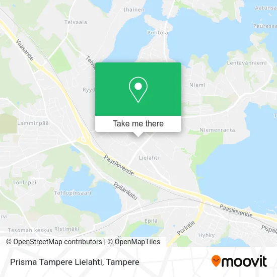 Prisma Tampere Lielahti map