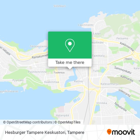 Hesburger Tampere Keskustori map