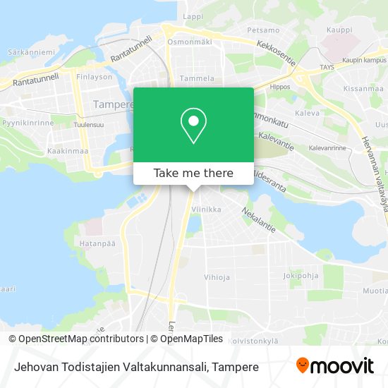 Jehovan Todistajien Valtakunnansali map