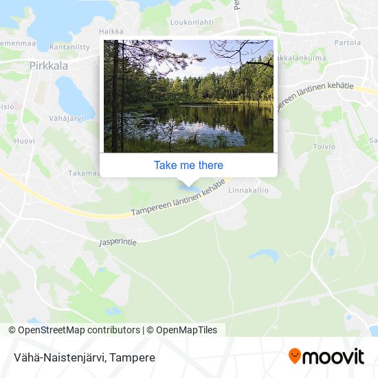 How to get to Vähä-Naistenjärvi in Pirkkala by Bus or Light Rail?