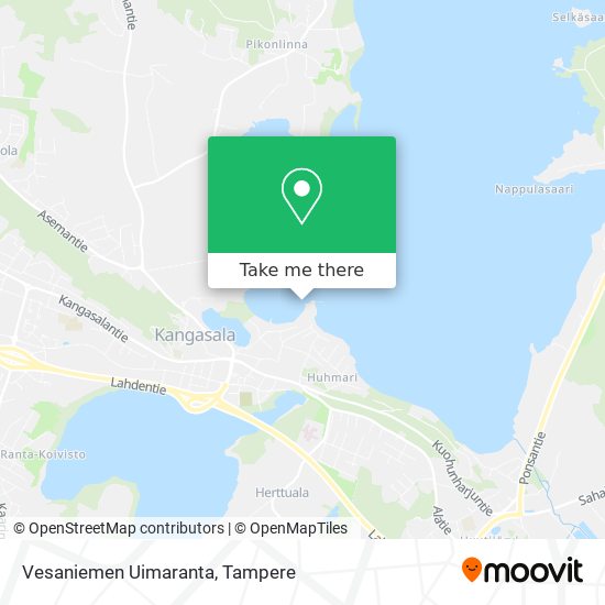 How to get to Vesaniemen Uimaranta in Kangasala by Bus?