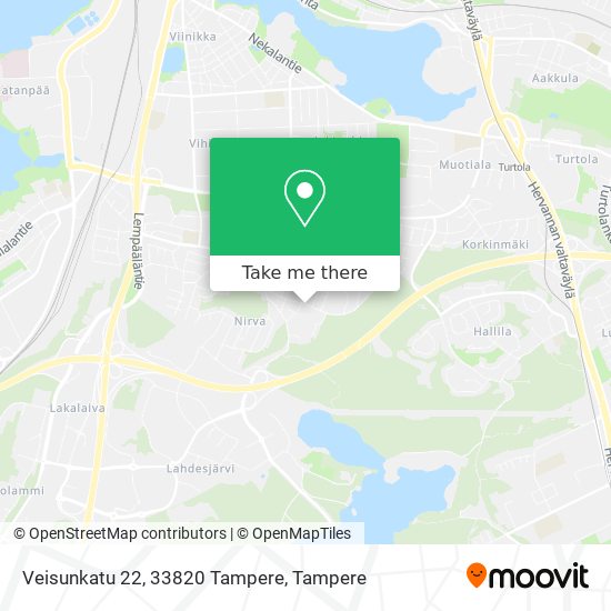 Veisunkatu 22, 33820 Tampere map