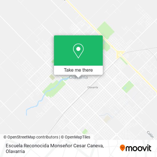 Mapa de Escuela Reconocida Monseñor Cesar Caneva