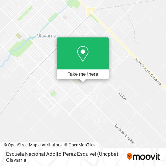 Mapa de Escuela Nacional Adolfo Perez Esquivel (Uncpba)