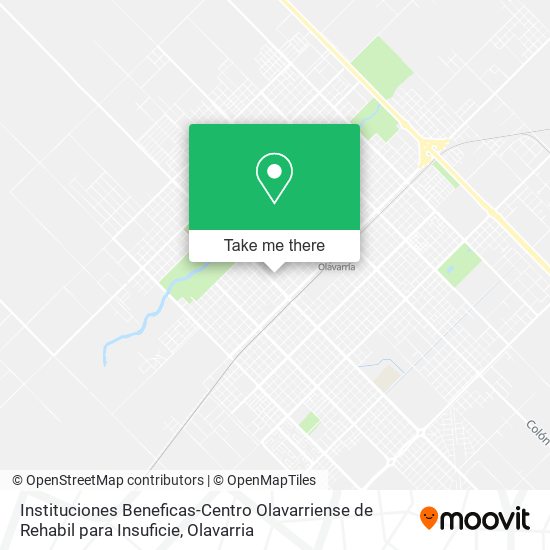 Mapa de Instituciones Beneficas-Centro Olavarriense de Rehabil para Insuficie