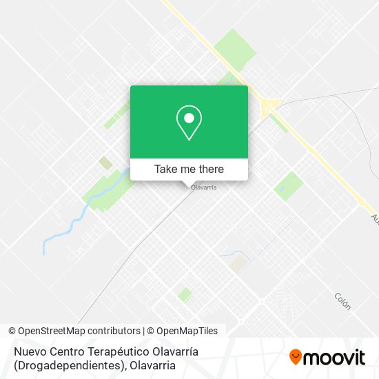 Mapa de Nuevo Centro Terapéutico Olavarría (Drogadependientes)