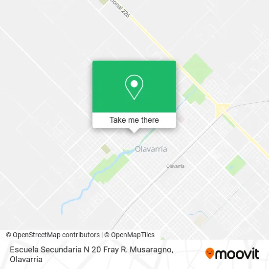 Escuela Secundaria N 20 Fray R. Musaragno map