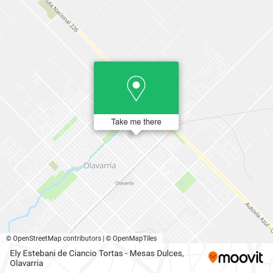 Mapa de Ely Estebani de Ciancio Tortas - Mesas Dulces