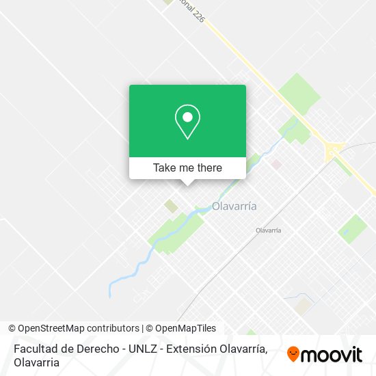 Facultad de Derecho - UNLZ - Extensión Olavarría map