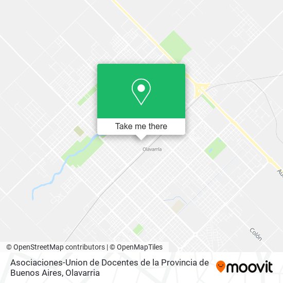 Asociaciones-Union de Docentes de la Provincia de Buenos Aires map