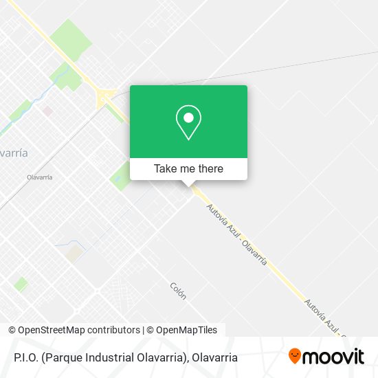 P.I.O. (Parque Industrial Olavarria) map