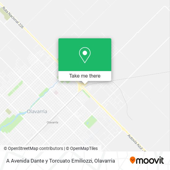 Mapa de A Avenida Dante y Torcuato Emiliozzi