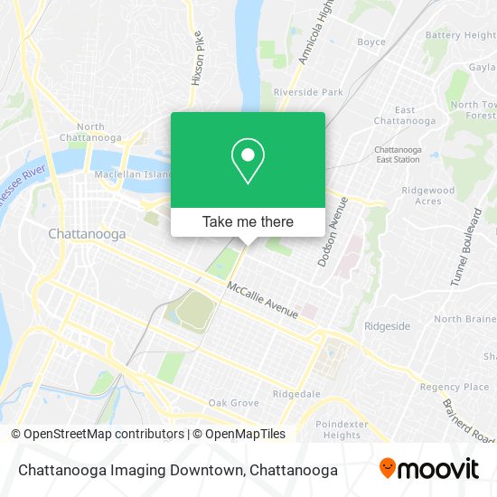 Chattanooga Imaging Downtown map