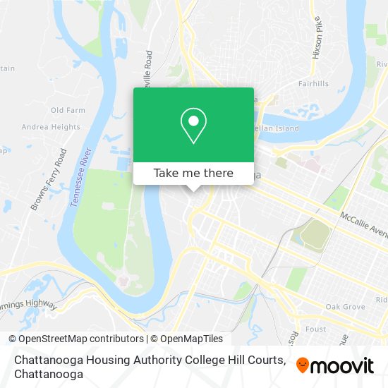 Chattanooga Housing Authority College Hill Courts map