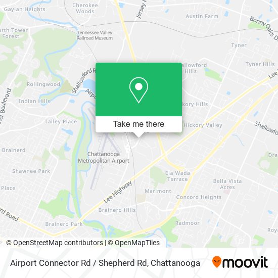 Mapa de Airport Connector Rd / Shepherd Rd
