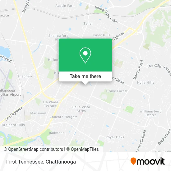 First Tennessee map
