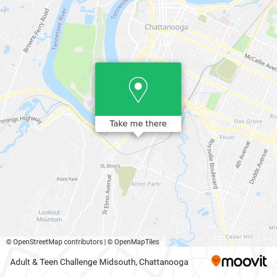 Adult & Teen Challenge Midsouth map
