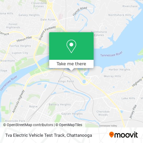 Tva Electric Vehicle Test Track map