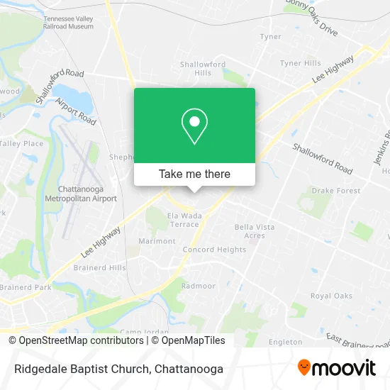 Ridgedale Baptist Church map