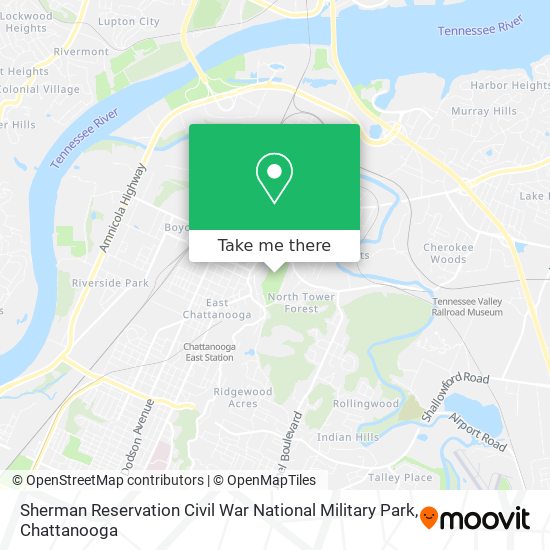 Sherman Reservation Civil War National Military Park map