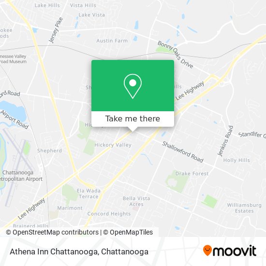 Athena Inn Chattanooga map