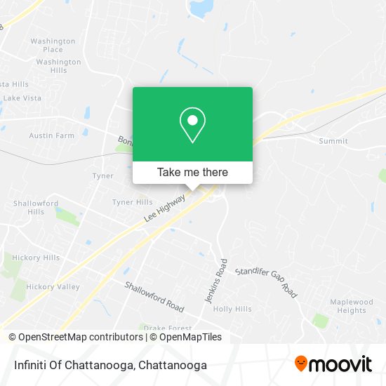 Infiniti Of Chattanooga map