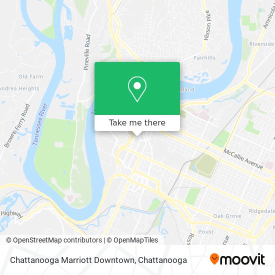 Chattanooga Marriott Downtown map