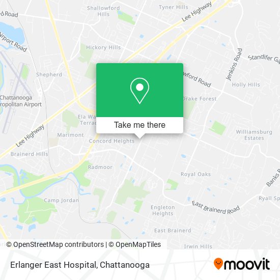 Erlanger East Hospital map