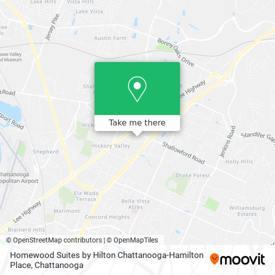 Homewood Suites by Hilton Chattanooga-Hamilton Place map