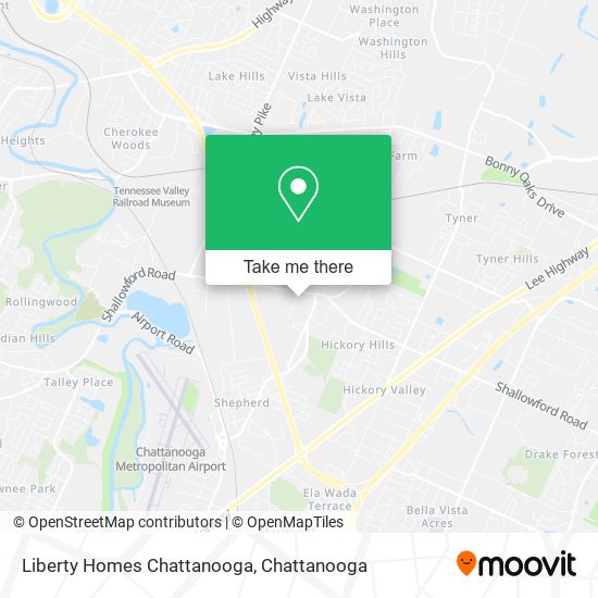 Liberty Homes Chattanooga map