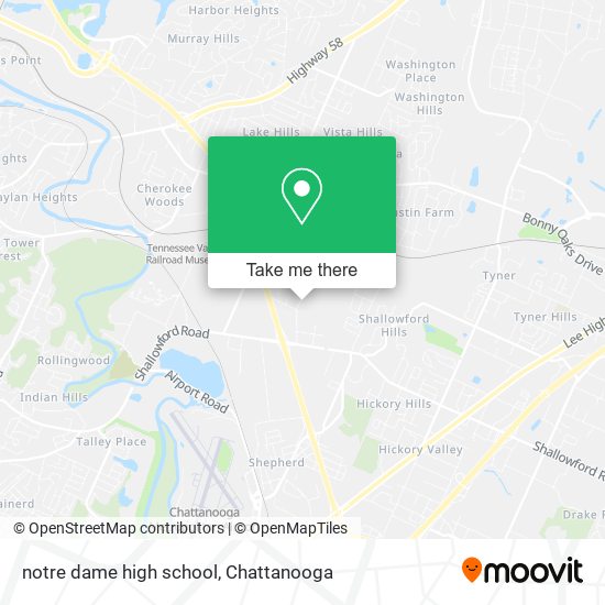 notre dame high school map