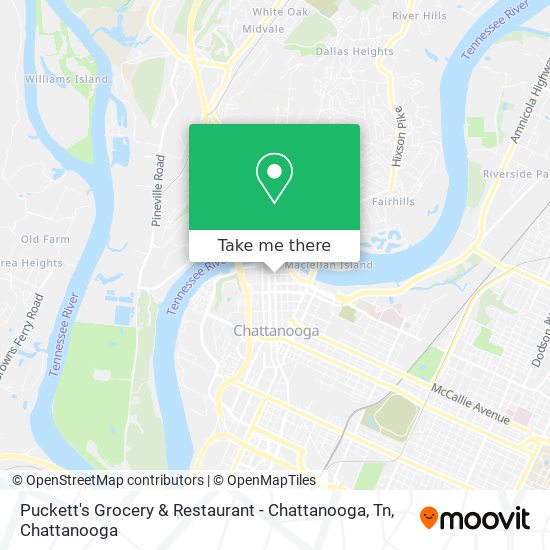 Puckett's Grocery & Restaurant - Chattanooga, Tn map