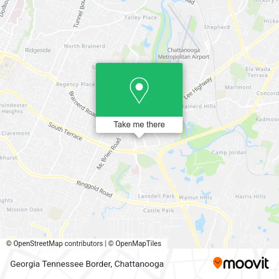Georgia Tennessee Border map