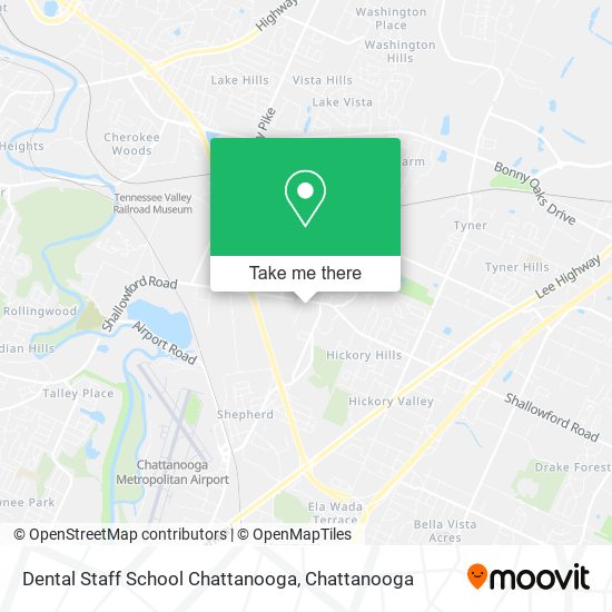 Mapa de Dental Staff School Chattanooga