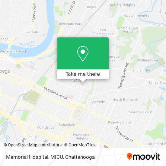 Memorial Hospital, MICU map