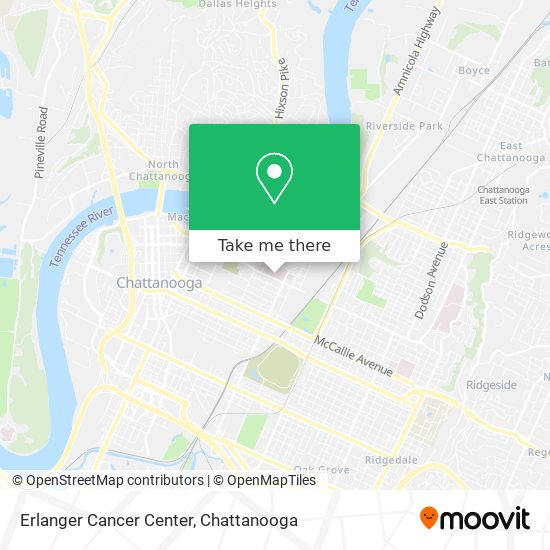 Erlanger Cancer Center map