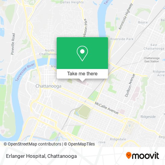 Mapa de Erlanger Hospital