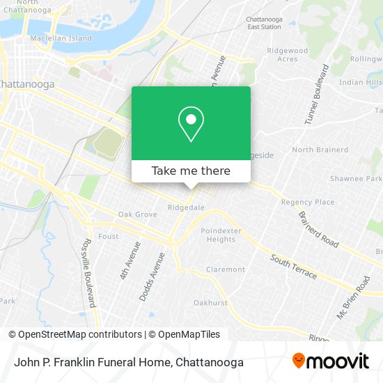 John P. Franklin Funeral Home map