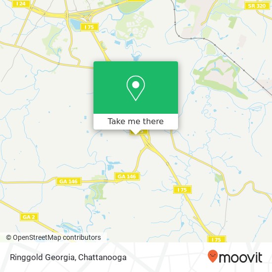 Mapa de Ringgold Georgia