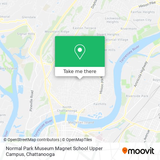 Mapa de Normal Park Museum Magnet School Upper Campus