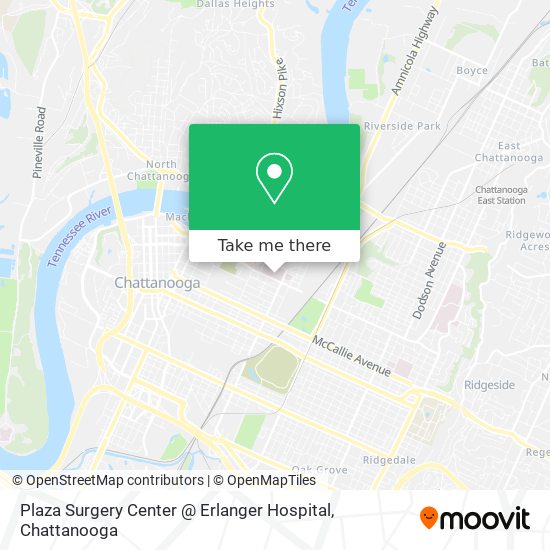 Mapa de Plaza Surgery Center @ Erlanger Hospital