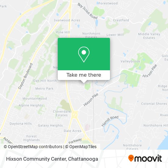 Hixson Community Center map