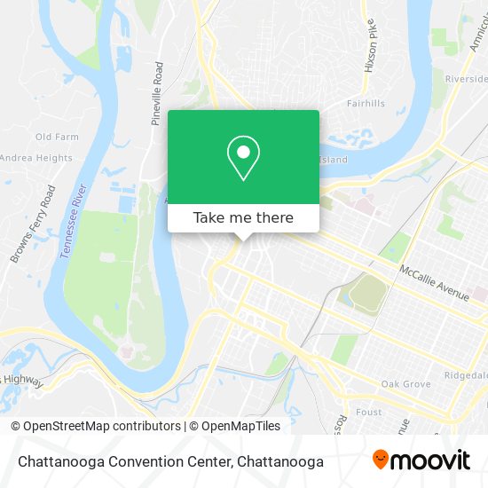 Chattanooga Convention Center map