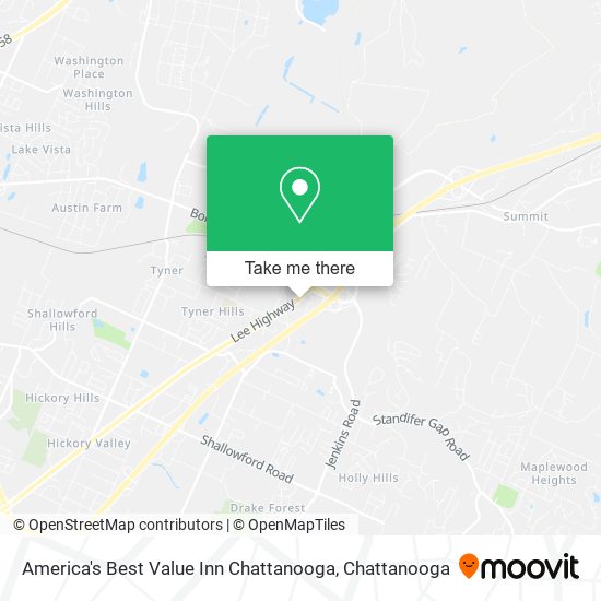 Mapa de America's Best Value Inn Chattanooga