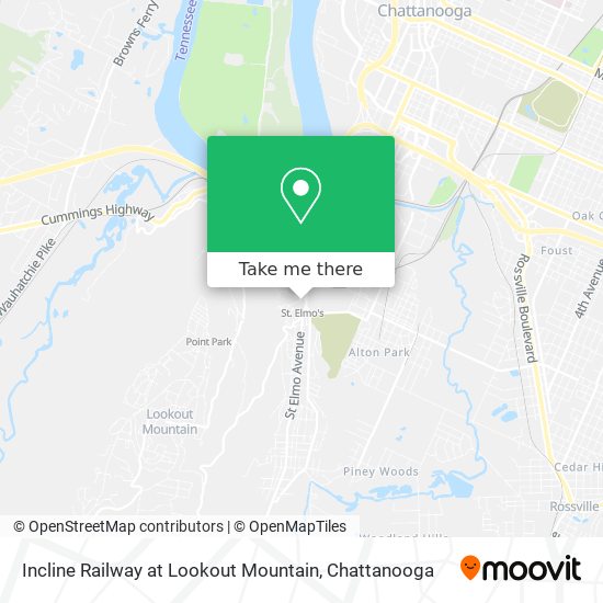 Mapa de Incline Railway at Lookout Mountain