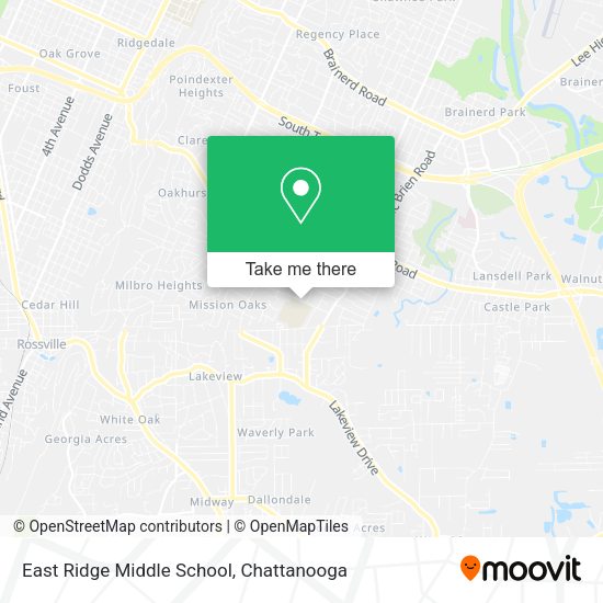 East Ridge Middle School map