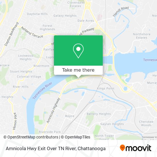 Amnicola Hwy Exit Over TN River map